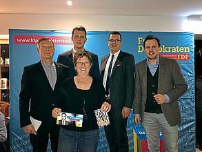 Einstimmung aufs Wahljahr 2017: v.l.n.r.: Karlheinz Busen, Henning Höhne, Dagmar Brockmann, Marcus Diekhoff, Ron Schindler